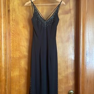 Black rhinestone Dave & Johnny by Laura Ryner prom dress. Worn once.